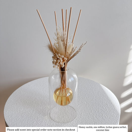 Glass floral reed diffuser