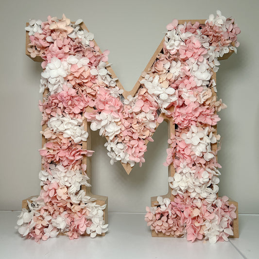 Filled Floral Letters